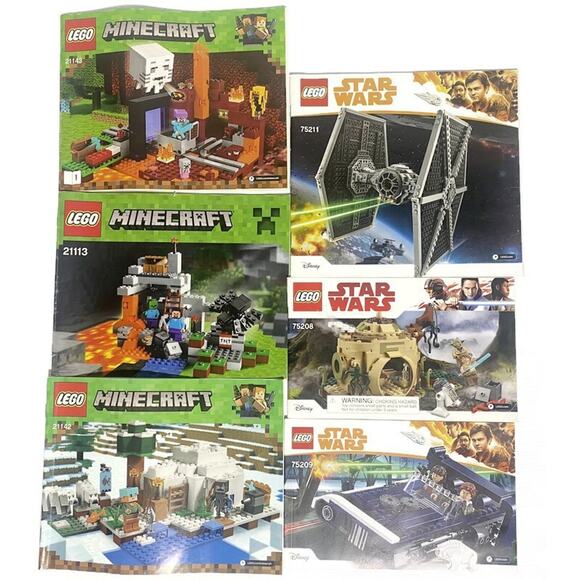 LEGO Lot of 30+ Modern Instruction Manuals Star Wars Minecraft Lego City etc - Picture 3 of 9